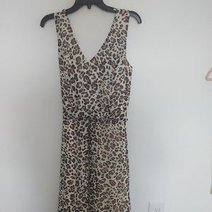 Emma & Michele High-Low Hem Leopard Print Dress